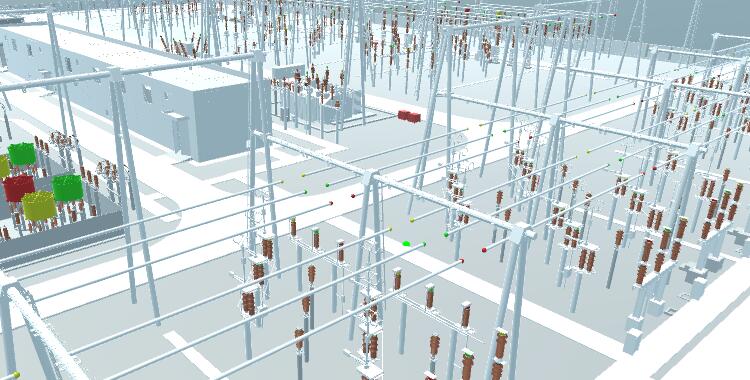 南方某智慧电网220KV激光BIM建模